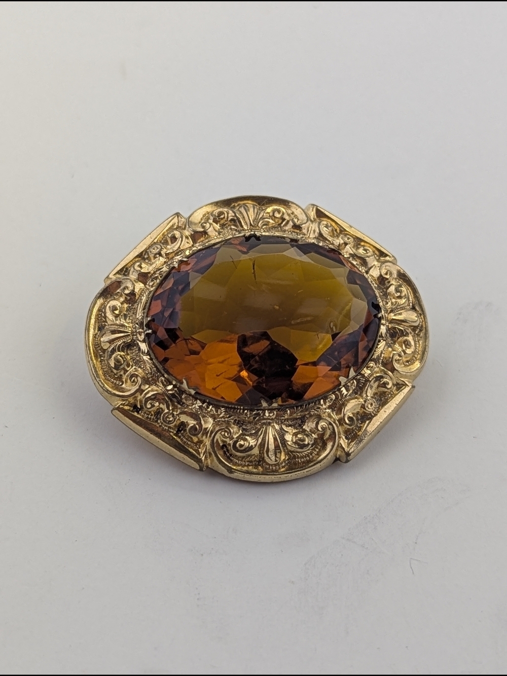 ✨ Antique Victorian Filigree Gold-Filled Brooch ✨